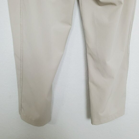 Title Nine Womens Cropped Pants Size 8 Tan Straight Leg Golf Tennis Preppy - Picture 5 of 12